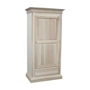 armadio in legno 1 porta 1 cassetto grezzo  l.96 p.56 h.197 (1706) - Mobili 2G