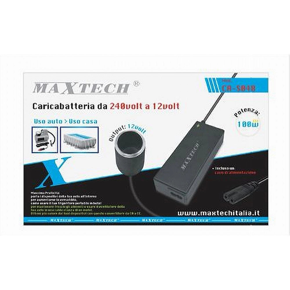Trade Shop - Caricabatteria Da 240v A 12v Ca-s048 Alimentatore 100w Auto Presa Pc Per Notebook -