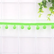 Pomponi 1 cm - Punt Decorativo - Nastro da Sarta - Decorazione di Compleanno - Decorazione per la Casa - Verde Chlorotico - Materiale Nylon - Nastro Decorativo