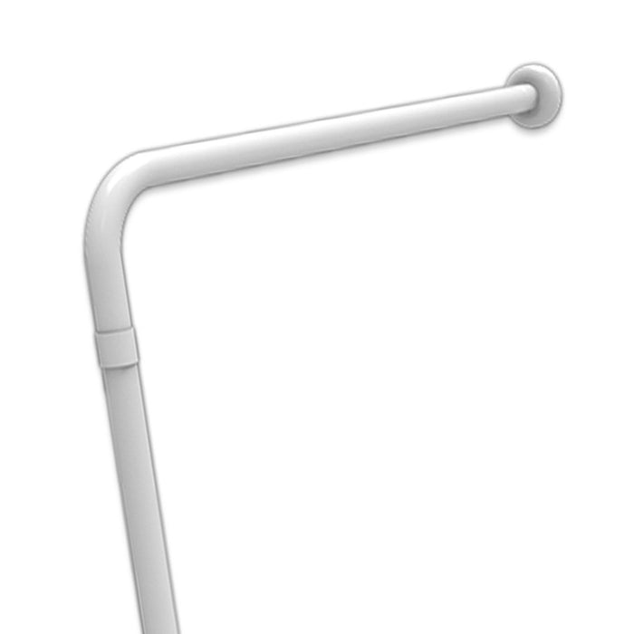 Maniglione barra a parete e pavimento con rinforzo universale cm 80x80 bianco