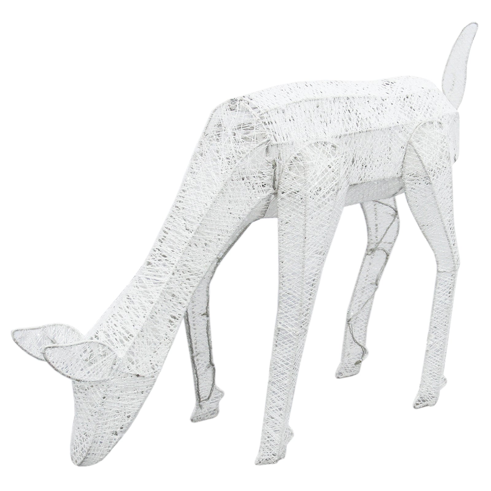 Renna di Natale Luminosa Decorazione da Esterno per la Casa Luci LED Bianco Ghiaccio Figura Luminosa Luci di Natale - Femmina - Bianco