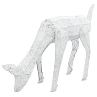 Renna di Natale Luminosa Decorazione da Esterno per la Casa Luci LED Bianco Ghiaccio Figura Luminosa Luci di Natale - Femmina - Bianco