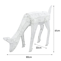 Renna di Natale Luminosa Decorazione da Esterno per la Casa Luci LED Bianco Ghiaccio Figura Luminosa Luci di Natale - Femmina - Bianco