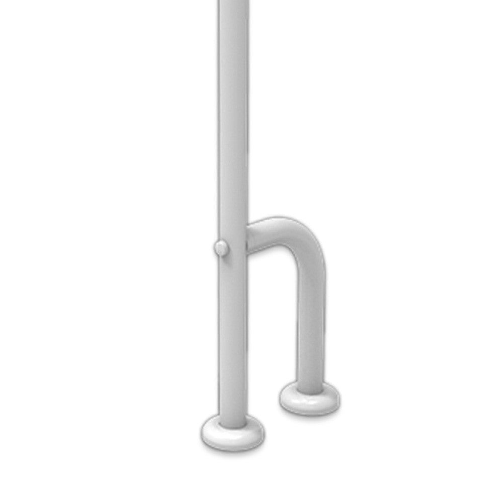 Maniglione barra a parete e pavimento con rinforzo universale cm 80x80 bianco