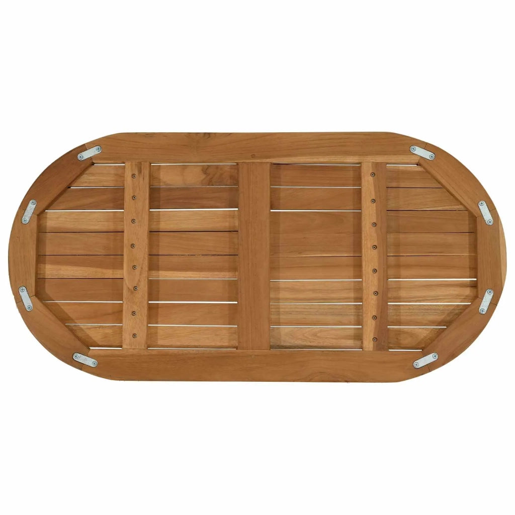 Piano del tavolo 80 x 40 x 2,5 cm Ovale Legno di teak solido 42033170