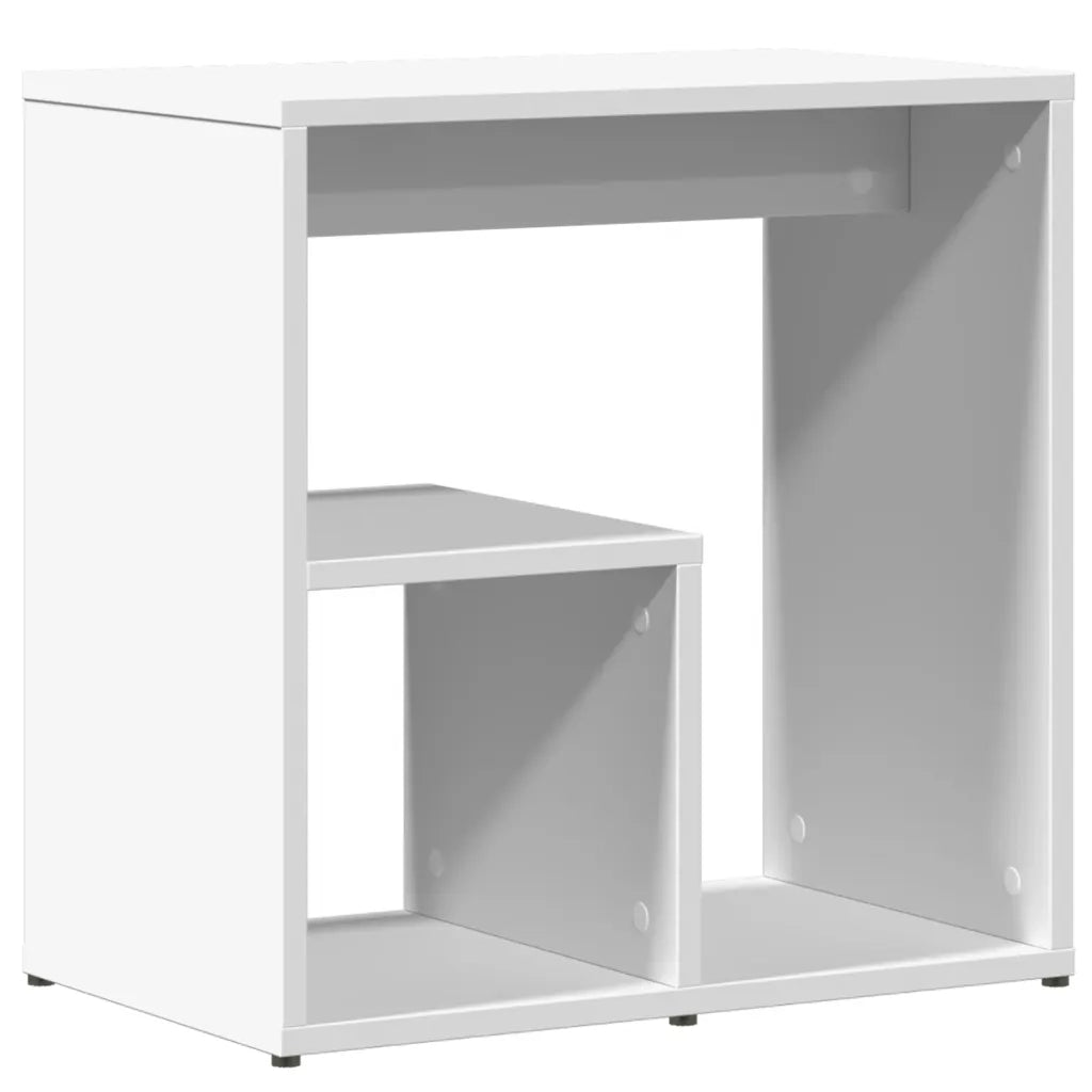 Tavolino Bianco 50x30x50 cm in Legno Multistrato 840555