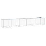 Recinto per pollaio con tetto 603 x 98 x 90 cm in acciaio zincato antracite 02_0043976