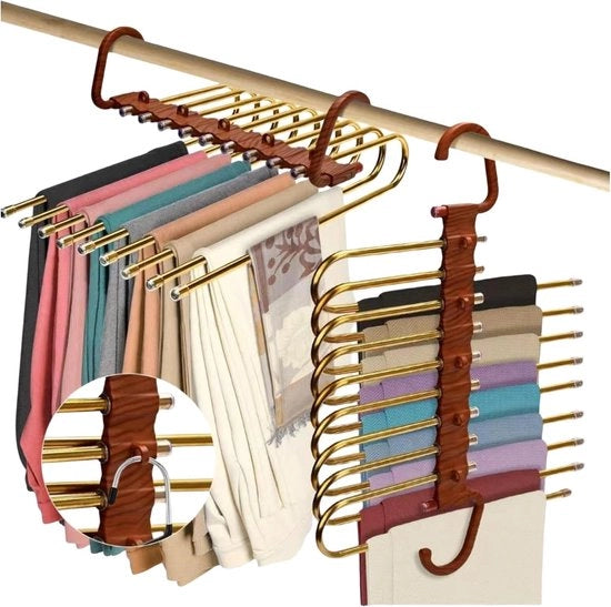 Hangers multifunzionali con 9 strati per risparmio di spazio nel guardaroba