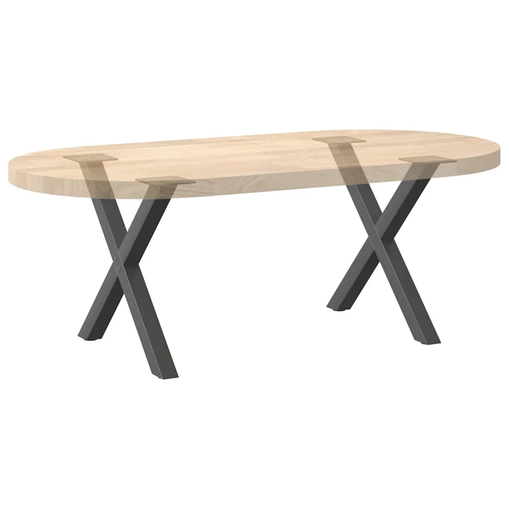 Gambe per Tavolino da Caffè a Forma di X 2 pz Antracite 50x(42-43) cm Acciaio 4012898