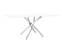 Tavolo Piano in Vetro COLORE: CROMATO, FORMA: RETTANGOLARE