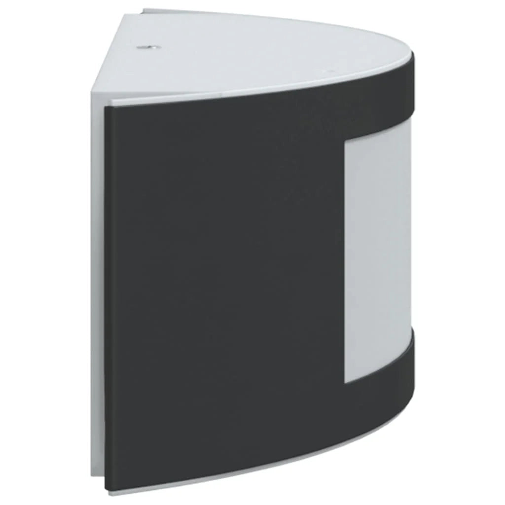Set di 2 applique da esterno dal design moderno 31,5 x 9 x 10 cm in acciaio inox nero 02_0056614