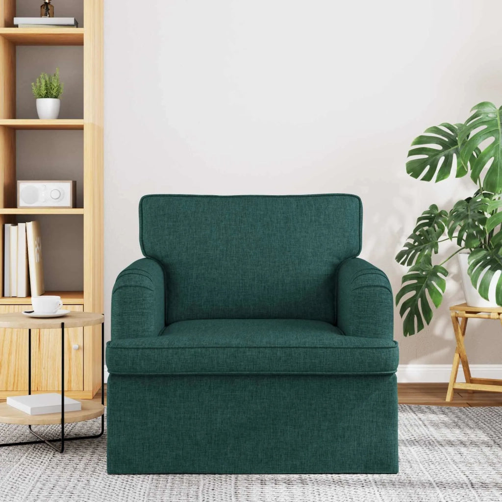 Divano | Divano da soggiorno | Sofa Verde Scuro 84 x 80 x 85 cm Tessuto