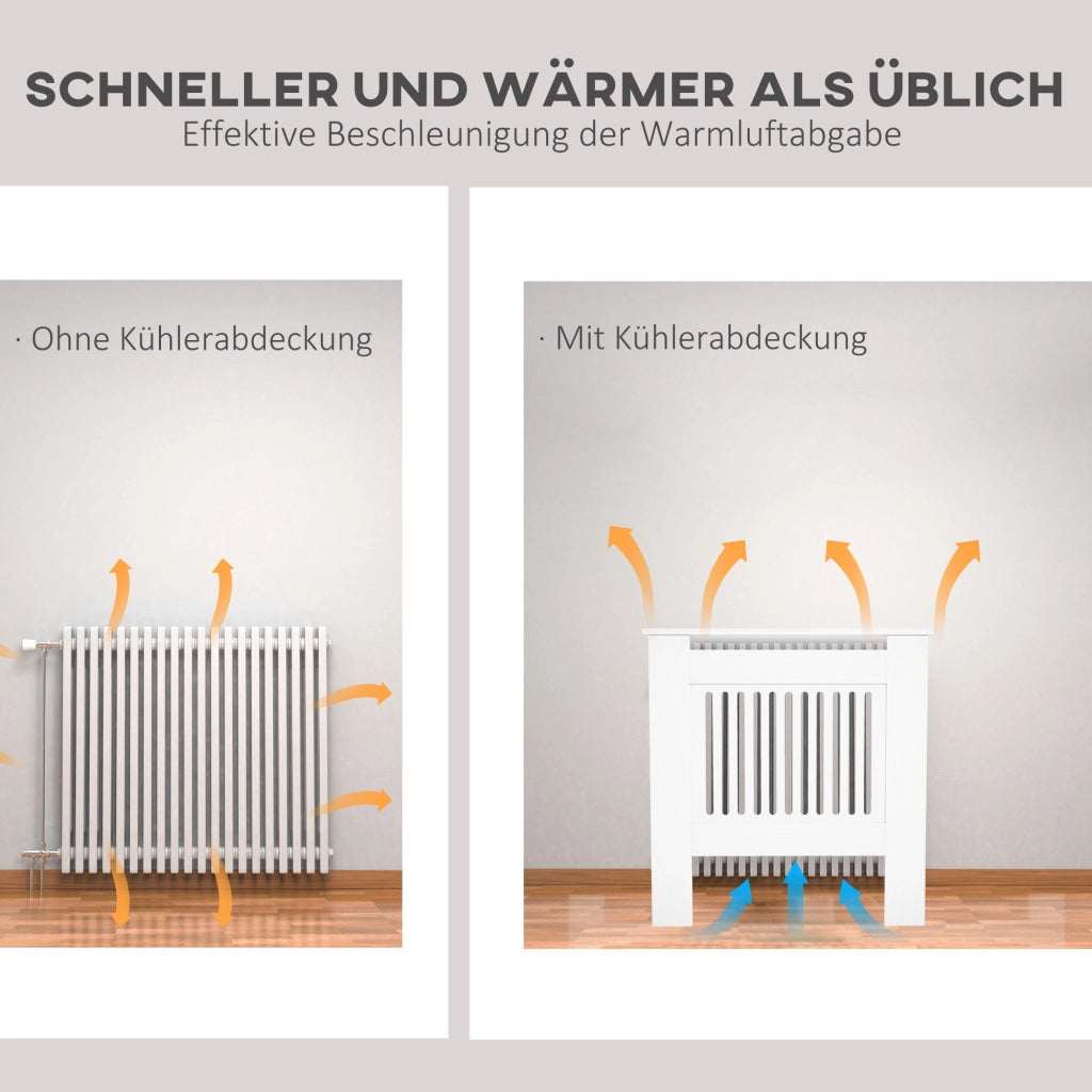 Copertura per termosifone ¨C zephmum ¨C MDF bianco 78x19x81 cm