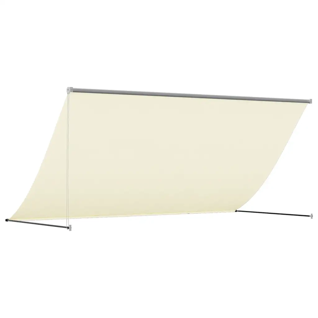 Tenda da Sole Retrattile Crema 300x150 cm in Tessuto e Acciaio 368761