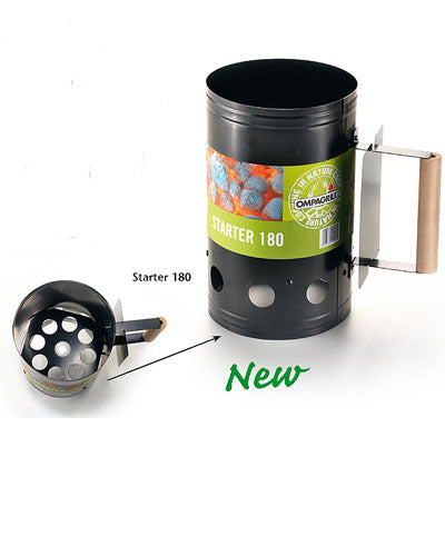 CIMINIERA ACCENDI CARBONELLA STARTER ACCENSIONE IN ACCIAIO ALLUMINATO 17X27 CM