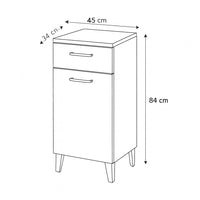 BASE IRIS 1 ANTA 45X34X84H GRIGIO CALCE.