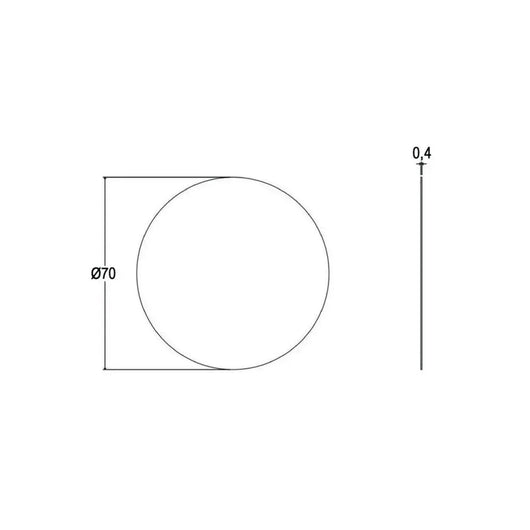 SPECCHIO LED TONDO  IP55 D.70CM 25W.