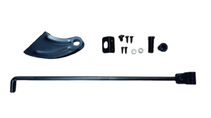 Fermapersiane ad asta in metallo con kit di fissaggio. Lunghezza: 20 cm