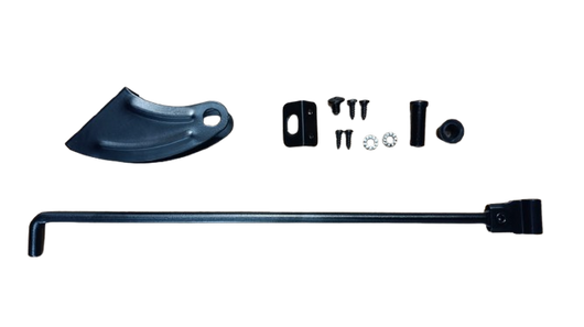 Fermapersiane ad asta in metallo con kit di fissaggio. Lunghezza: 20 cm