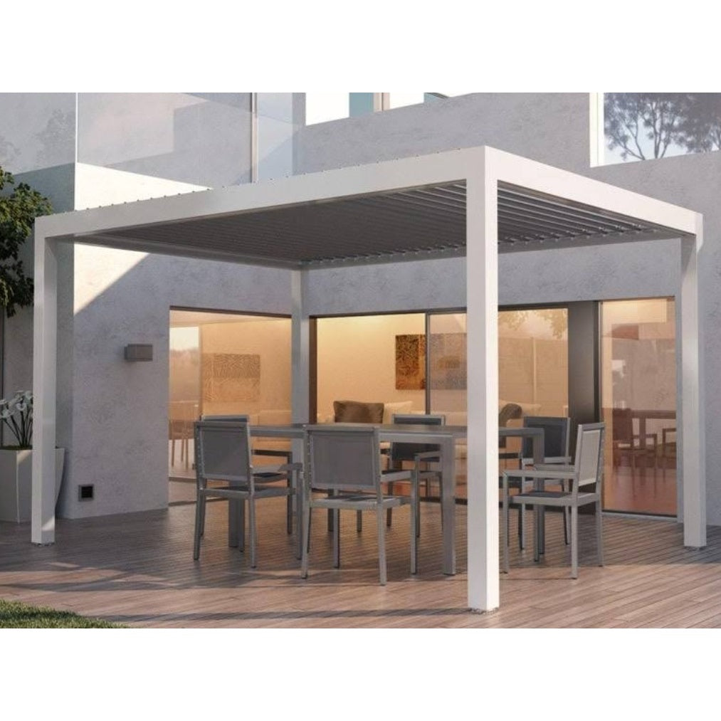 PERGOLA BIOCLIMATICA 400X400XH250CM BIANCA.