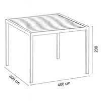PERGOLA BIOCLIMATICA 400X400XH250CM BIANCA.