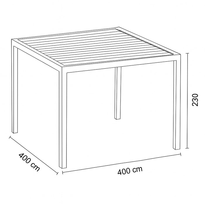 PERGOLA BIOCLIMATICA 400X400XH250CM BIANCA.