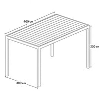 PERGOLA BIOCLIMATICA 300X400XH250CM BIANCA.