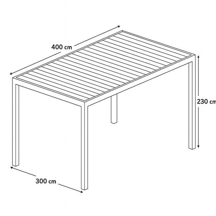 PERGOLA BIOCLIMATICA 300X400XH250CM BIANCA.