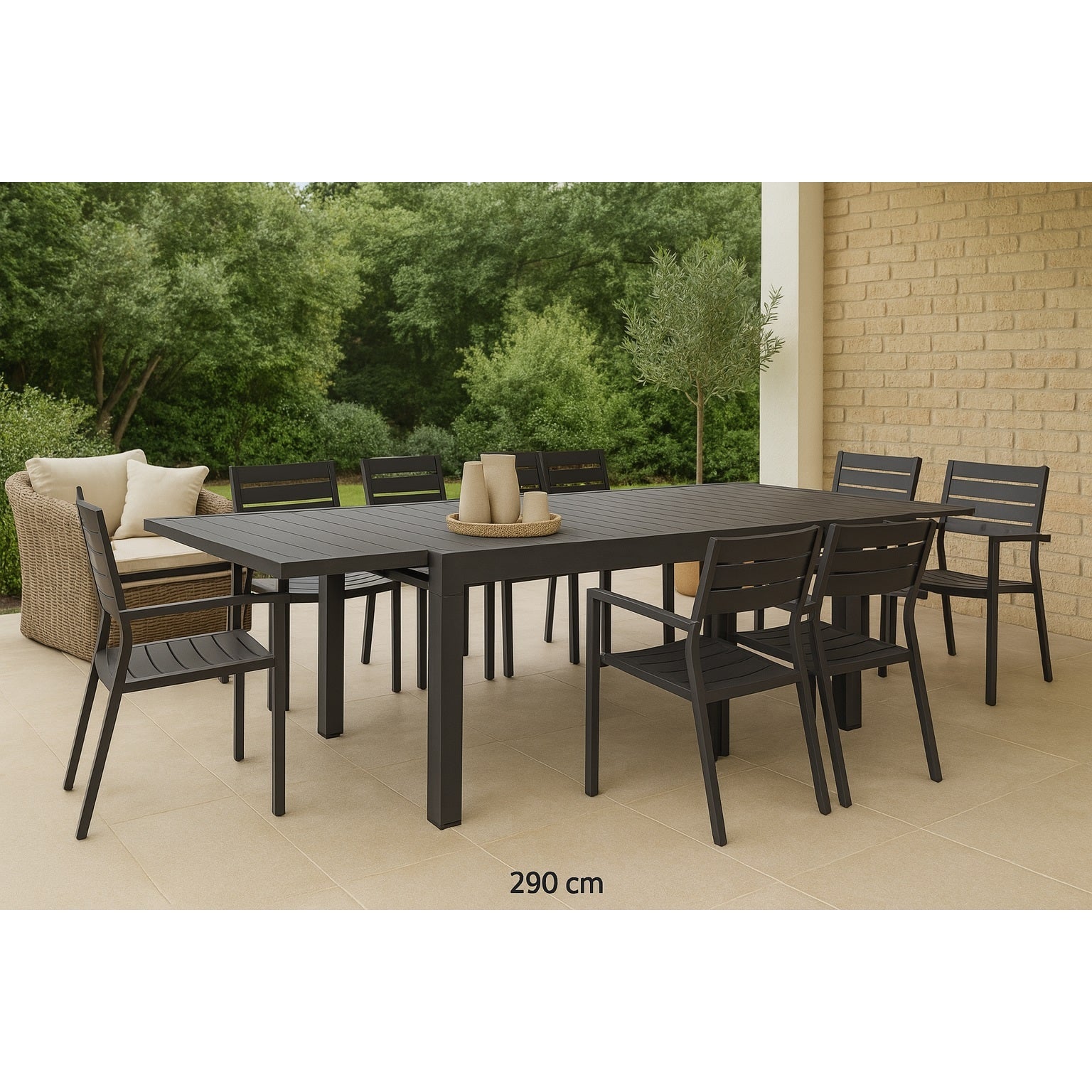 TAVOLO DOUBLE 135-270X90XH75CM TOUPE.