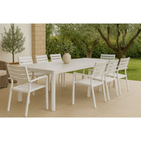 TAVOLO TELEX 200-300X100XH75CM BIANCO.