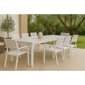 TAVOLO TELEX 200-300X100XH75CM BIANCO.