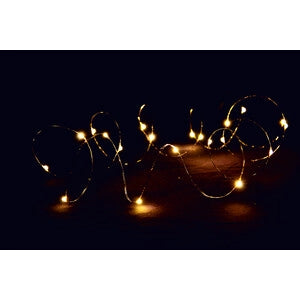 CATENA LUMINOSA A BATTERIA 100 GOCCE LED BIA CALDO- 24,0 pz