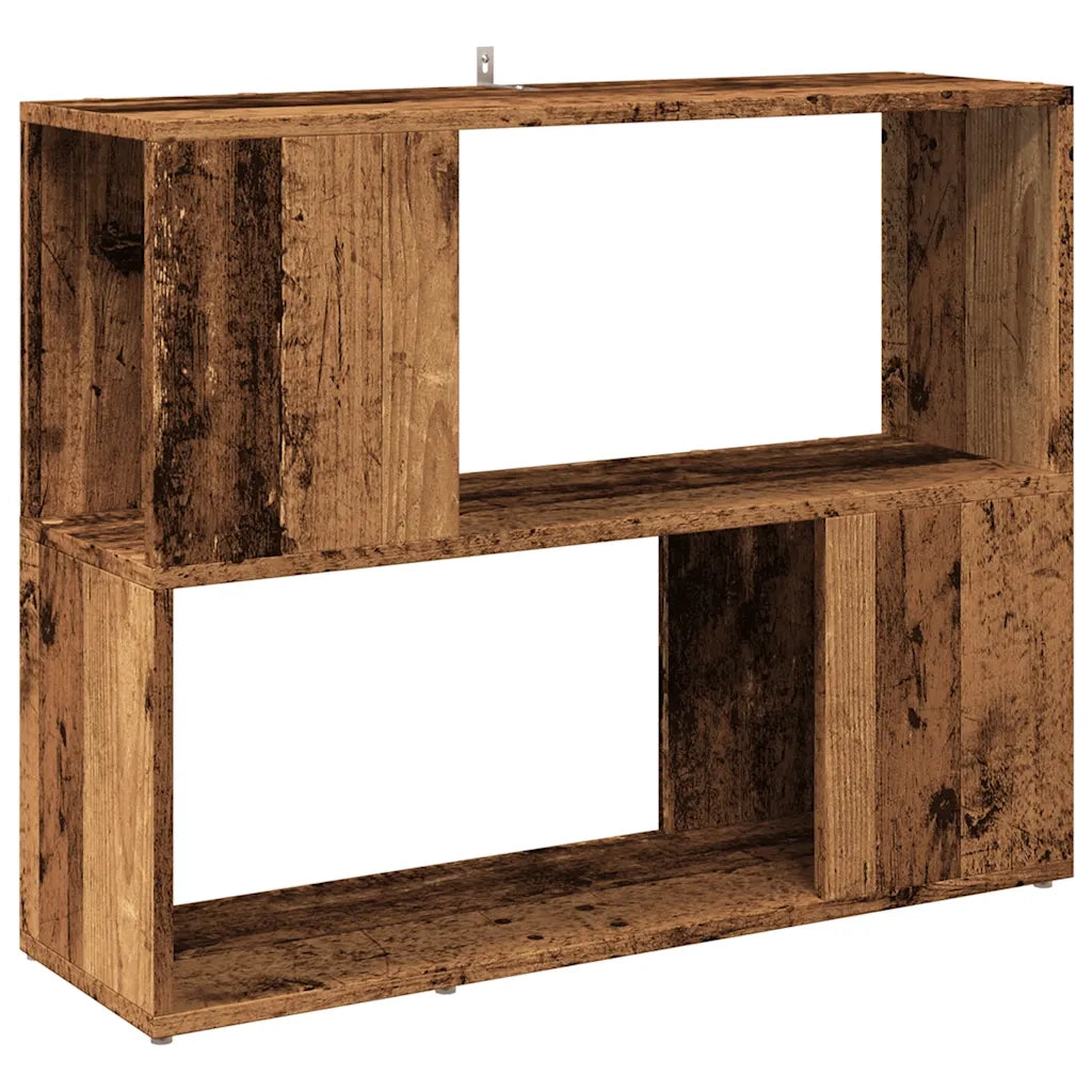 Libreria Divisorio-Scaffale per Libri-Mobile di Stoccaggio Legno Antico 80x24x63 cm