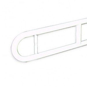 Maniglione barra ribaltabile su colonna con porta rotolo bianco