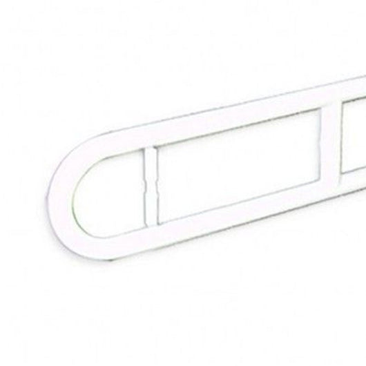 Maniglione barra ribaltabile su colonna con porta rotolo bianco