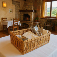 Cesta portapane in vimini rettangolare cm 40 x 28 h 10