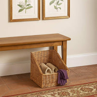 Cesta espositore portapane in vimini quadrato cm 45 x 45 h 40