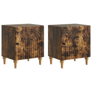 Armadio da Notte 2 pcs Rovere Fumo 43 x 34,5 x 50 cm