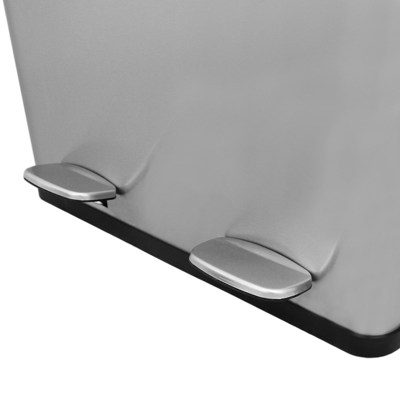 Pattumiera per Raccolta Differenziata Bidone Immondizia a 2 Cestini della Spazzatura da 30L con Pedali Indipendenti Capacità Totale 60L - Acciaio