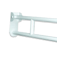 Maniglione ribaltabile di sicurezza con piastra rinforzata bianco