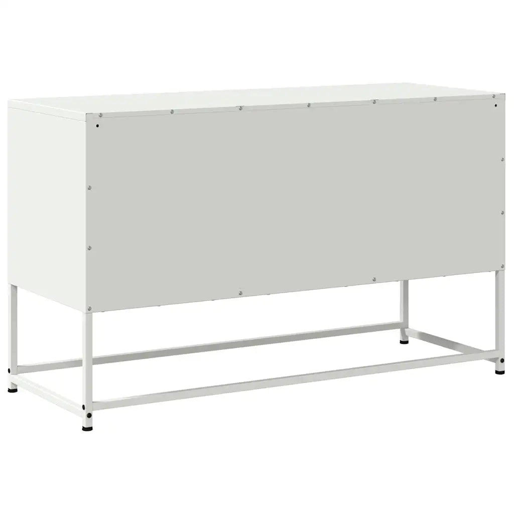 Mobile TV Bianco 100,5x39x60,5 cm in Acciaio 846481
