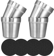 Tazze in acciaio inossidabile a doppia parete con set di 4 cuscini in silicone per bambini, da 6 oz 175ml