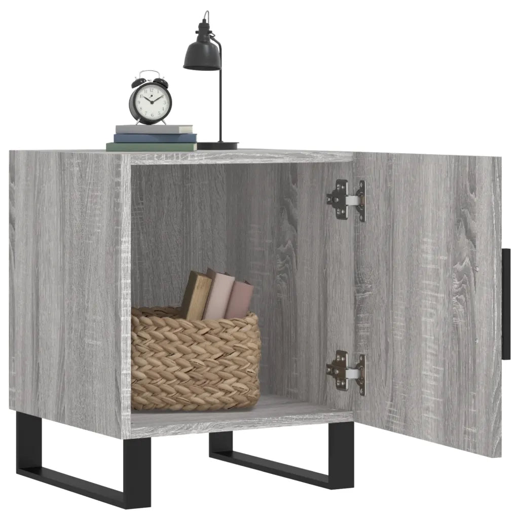 Comodini 2 pz Grigio Sonoma 40x40x50 cm in Legno Multistratocod mxl 128477