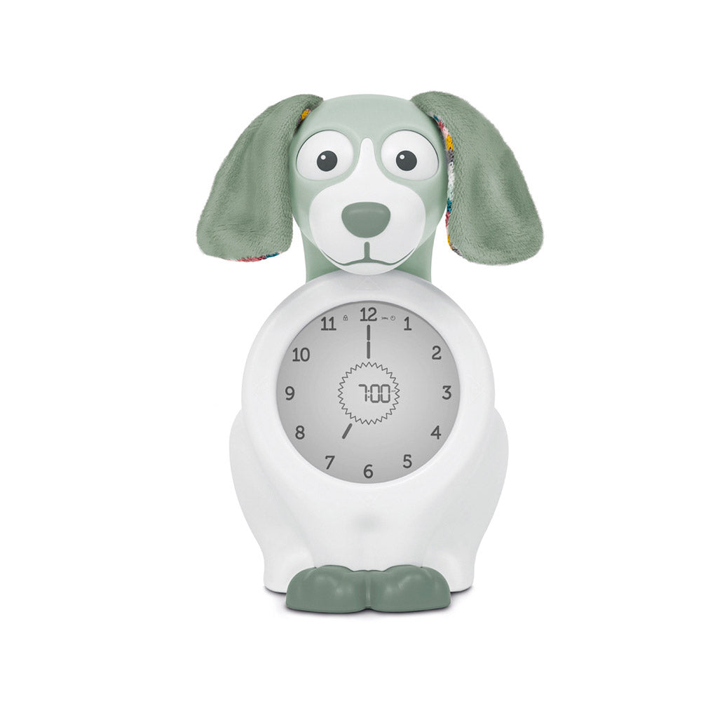 Orologio Cagnolino Multifunzione 11x20x13 cm con Sveglia Bianco/Verde