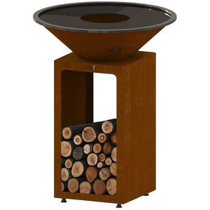 OYAT Barbecue a Braciere con Portalegna da Giardino - BBO 68 Colore: Cognac