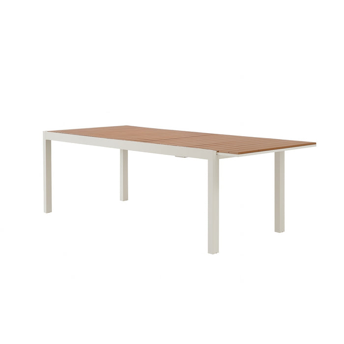 TAVOLO POLYWOOD 164-225X90XH75CM BIANCO DOGATO.