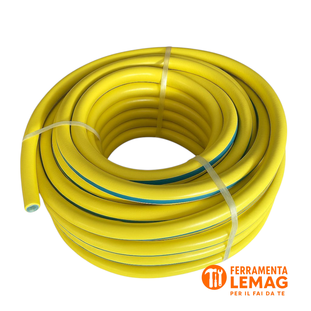 Tubo Acqua per Giardinaggio 3/4" 50mt | 6 Strati Resistente Anti-Alga