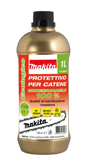 OLIO PROTETTIVO PER CATENE MAKITA BIODEGRADABILE AL 100% , 1 LITRO - P-08383N