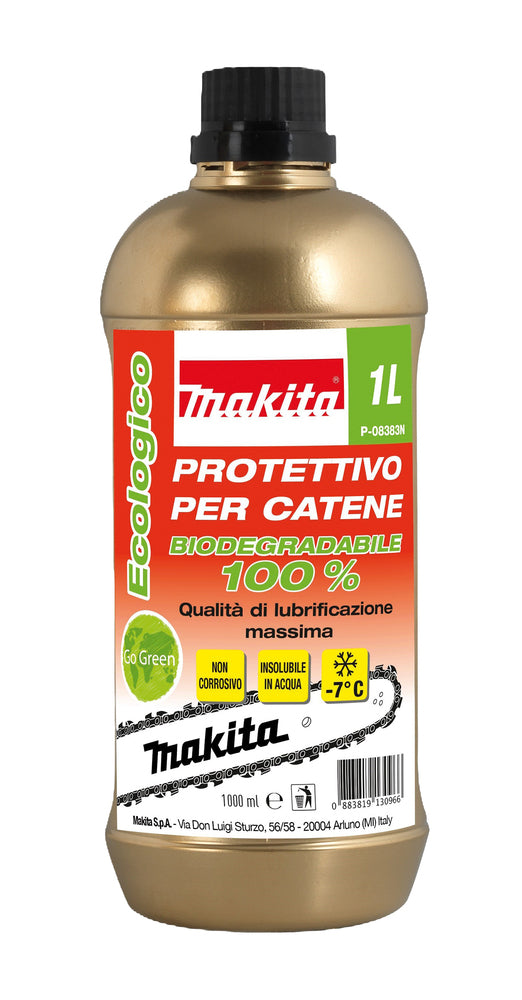OLIO PROTETTIVO PER CATENE MAKITA BIODEGRADABILE AL 100% , 1 LITRO - P-08383N