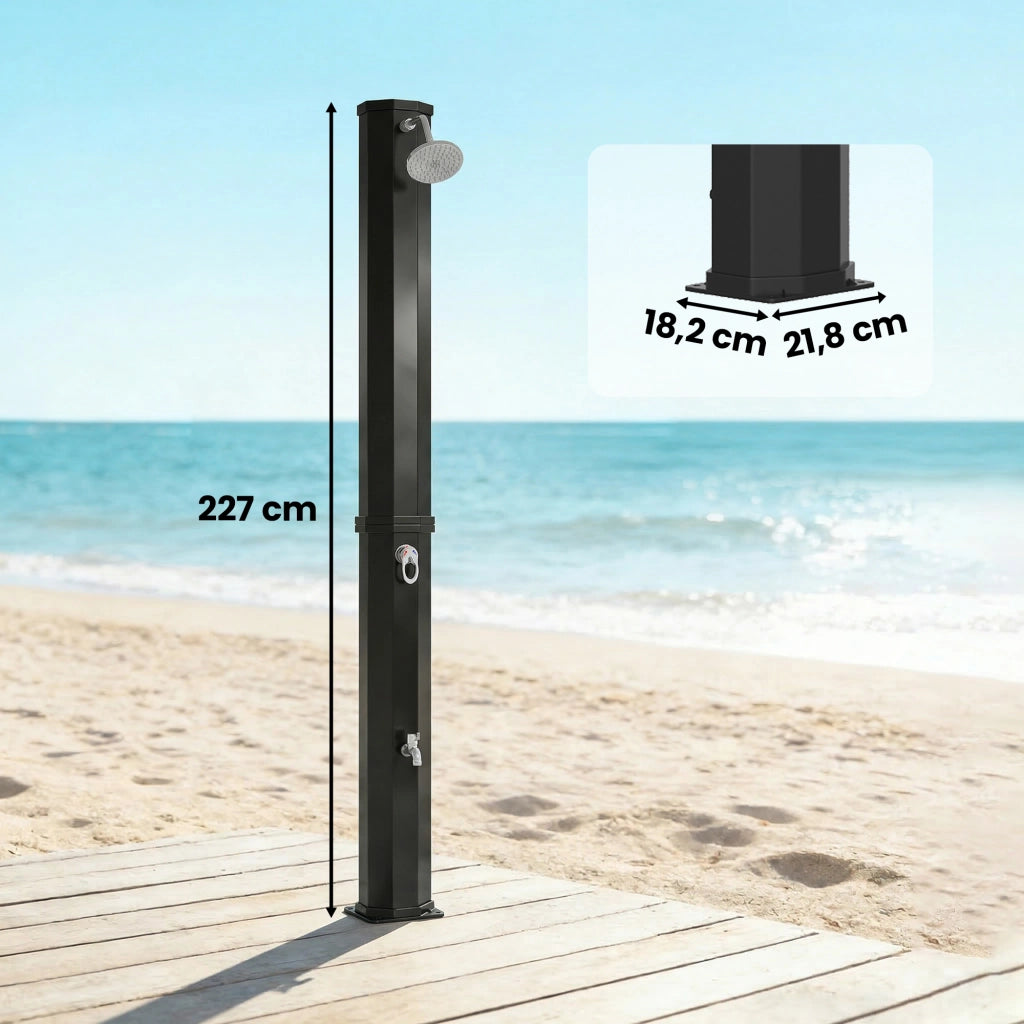 Doccia Solare 60L ¨C zephmum ¨C Grigio, Polirattan, 60L